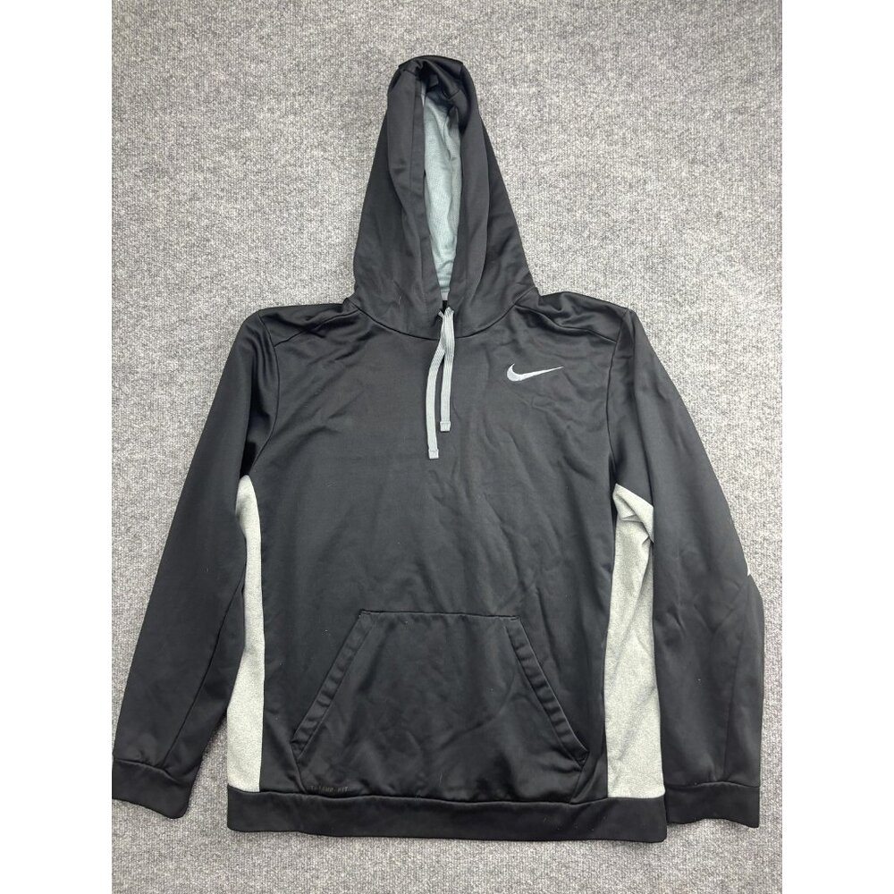 Nike Hoodie Mens XL Black‎ Therma-FIT Pullover Fleece Sweatshirt Athletic